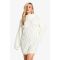 Robe Pull À Col Ras Du Cou Et Dos Nu - Blanc Cassé - L, Blanc Cassé