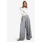 Pantalon Large À Rayures Fines - Gris Perle - 40, Gris Perle