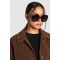Lunettes De Soleil Oversize Écaille De Tortue - Marron - One Size, Marron
