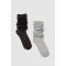 Lot De 2 Paires De Chaussettes - Multicolore - One Size, Multicolore