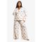 Grande Taille - Ensemble De Pyjama À Imprimé Expresso - Blanc Cassé - 50, Blanc Cassé