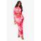 Jupe Longue Fleurie - Rose - 42, Rose