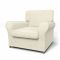 IKEA - Ängby Armchair Cover (Standard model), Sand Beige, Cotton - Bemz
