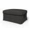 IKEA - Ektorp Footstool Cover, Espresso, Linen - Bemz