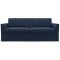 IKEA - Karlstad 3 Seater Sofa Cover, Navy Blue, Linen - Bemz