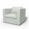 IKEA - Karlstad Armchair Cover (Large model), Silver Grey, Linen - Bemz