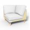 IKEA - Norsborg Corner Module Cover, Absolute White, Linen - Bemz