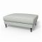 IKEA - Stocksund Footstool Cover, Silver Grey, Linen - Bemz