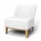 IKEA - Stockholm Easy Chair Cover, Absolute White, Linen - Bemz