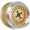Autostar Minus Alloy Wheels In Gold With Polished Lip Set Of 4 - 16x7.5 Inch ET40 4x108 PCD, Gold
