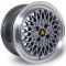 Autostar Minus Alloy Wheels In Gunmetal With Polished Lip Set Of 4 - 15x7.5 Inch ET25 4x100 PCD 67.1mm Centre Bore Gunmetal With Polished Lip, Gunmetal