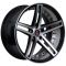 AXE EX20 Alloy Wheels in Black/Polished Face/Barrel Set of 4 - 20x10 Inch ET25 5x114.3 PCD 74.1mm Centre Bore Black/Polished Face and Barrel, Black