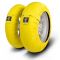 Capit Suprema Spina Motorcycle Tyre Warmers - M/L (115-120-125/17 Front - 180/55-17 Rear), Yellow, No, 90/17, 180/(16-17), Suprema Spina, Yellow