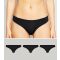 Women's 3 Pack Black Seamless Thongs New Look
