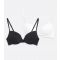 Girls' 2 Pack Black and White T-Shirt Bras New Look