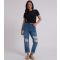 Women's Blue Ripped Mom Jeans Urban Bliss New Look