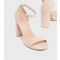 Wide Fit Pale Pink Patent Strappy Block Heel Sandals New Look Vegan