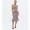 Women's Pink Leopard Print Scuba Midi Dress Little Mistress New Look