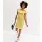 Pale Yellow Ribbed Frill Bardot Dress KIDS ONLY New Look