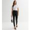 Women's Black Coated Leather-Look Lift & Shape Jenna Skinny Jeans New Look
