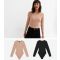 Women's 2 Pack Light Brown and Black Long Sleeve Bodysuits New Look