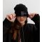 Black Ribbed Knit Logo Beanie KIDS ONLY New Look