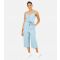 Women's Pale Blue Denim Crop Jumpsuit Yumi New Look