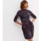 Women's Blue Animal Print High Neck Tulip Mini Dress Blue Vanilla New Look