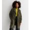 Women's Khaki Teddy Long Coat Gini London New Look