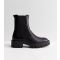ONLY Black Leather-Look Chunky Biker Boots New Look