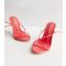 Public Desire Coral Strappy Clear Block Heel Sandals New Look