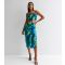 Women's Green Tie Dye Satin Midi Slip Skirt Public Desire New Look
