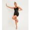 Women's Black Sequin Strappy Lace Trim Mini Slip Dress Missy Empire New Look
