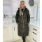 Women's Khaki Quilted Hooded Long Puffer Jacket AX Paris New Look