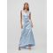 Women's Pale Blue Satin Sleeveless Open Back Maxi Dress VILA New Look