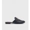 Women's Black Leather-Look Bar Trim Loafers London Rebel New Look