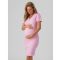 Women's Maternity Pink Ribbed Button Front Mini Dress Mamalicious New Look