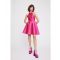 Women's Bright Pink Satin Halter Mini Dress VILA New Look