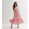Women's Pink Abstract Halter Midaxi Dress Blue Vanilla New Look