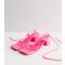 Women's Bright Pink Tie Strappy Mid Block Heel Sandals Public Desire New Look