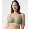 Women's Plus Size Light Green Floral Lace Underwired Bra Curves Dorina New Look