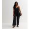 Blue Vanilla Curves Black Strappy Jumpsuit New Look
