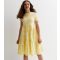 Yellow Stripe Peplum Dress KIDS ONLY New Look