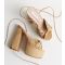 Women's Stone Raffia Studded Platform Sandals Public Desire New Look