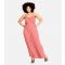 City Chic Curves Pink Strappy Maxi Dress New Look