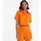Women's Bright Orange Cropped Jacket Quiz New Look