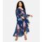 City Chic Curves Blue Floral Maxi Dress New Look