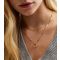18ct Gold Plated Circle Pendant Layered Chain Necklace New Look