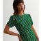Cutie London Green Spot Split Hem Midi Dress New Look