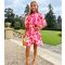 Women's Multicoloured Floral Print Mini Dress AX Paris New Look